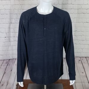 Nautica Size XL Long Sleeve Sleepwear Shirt 90% Polyester 10% Cotton